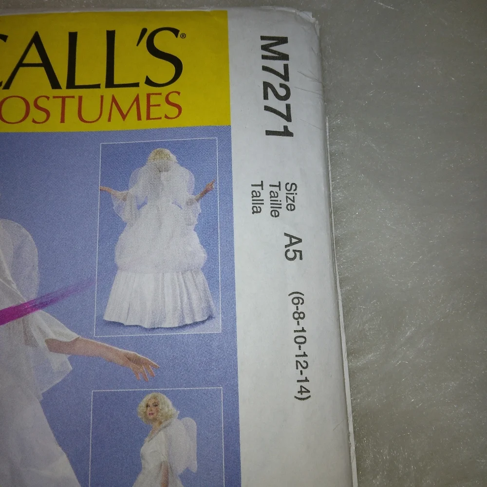 MCCALL'S M7271 Misses' Angel, Fairy God Mother, Good Witch Costume Sz 6-…